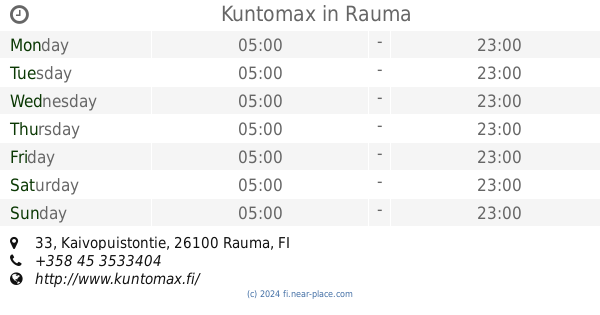 🕗 Pyytjärvi MTB Rauma opening times, contacts