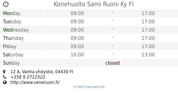 ? Low Bind Oy opening times, 7, Jäniskuja, contacts