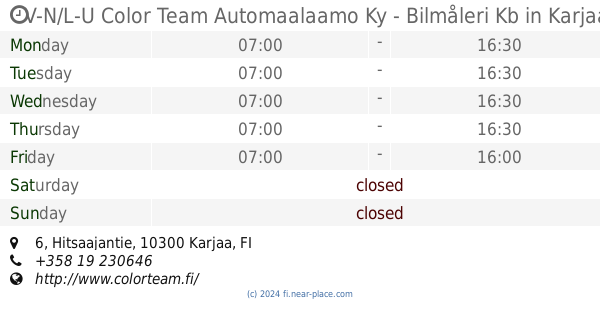 Car repair nearby A-Katsastus Karjaa opening times, contacts