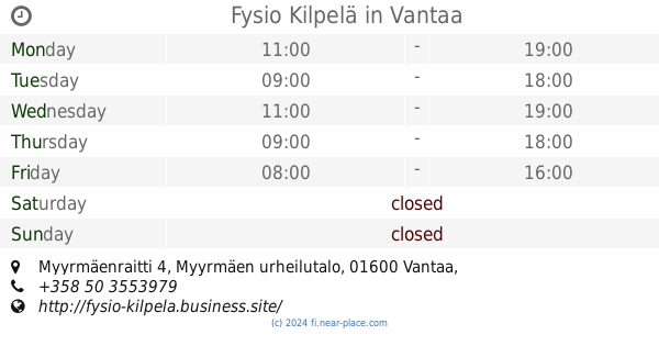 ? Terapia-Myyrä Vanda opening times, 1 F, Fallbrinken, contacts