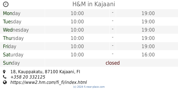 ? Pajakka Kajaani Kajaani opening times, 18, Kauppakatu, tel. +358 8  6660230