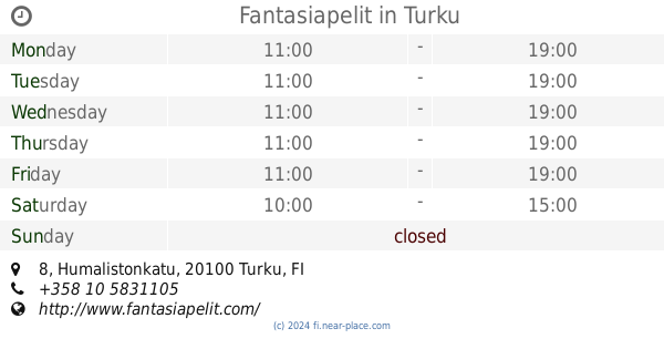 Kirjapörssi Salo opening times, 1, Ruoksmäentie, tel. +358 2 7318166