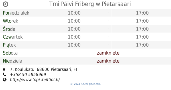 Sklep w pobliżu Prisma Jakobstad godziny otwarcia, kontakt