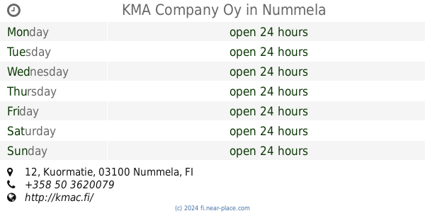 Sportmixer Ltd Nummela opening times, 18, Veikkointie, tel. +358 40 5226895