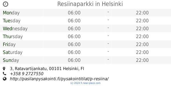 ? Q-Park Vallila Helsinki opening times, 15, Elimäenkatu, tel. +358 20  7812400