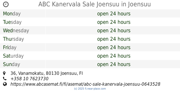 ? Neste Oil Express -asema Joensuu opening times, 53, Tulliportinkatu,  tel. +358 10 636121